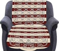 Dakshya Industries Maroon Color Cotton Sofa cover - Maroon, Cotton, Printed, Multipack 1